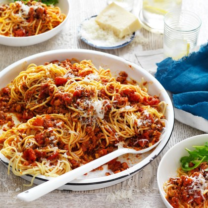 Beef and Mushroom Spaghetti Bolognese