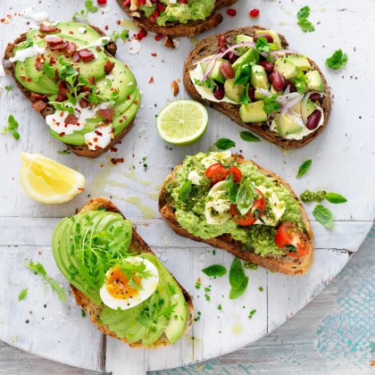 Avocado on toast: 5 ways