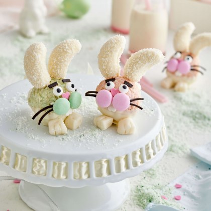 White Crackle Bunny Heads