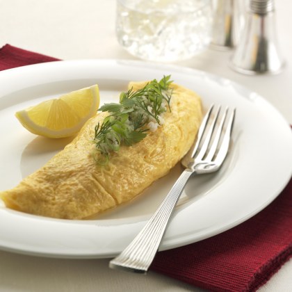 Omelette with Crab and Dill Filling