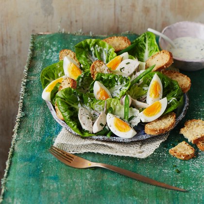 Egg and Chicken Caesar Salad