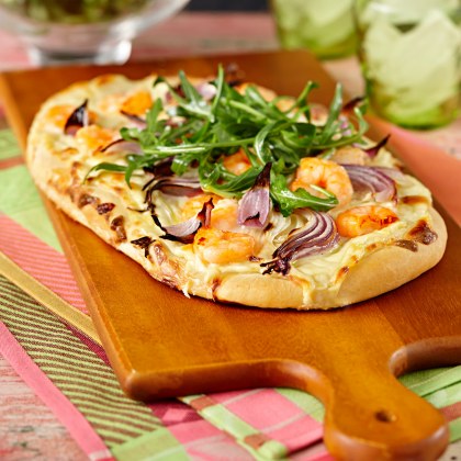 Fennel, Prawn and Red Onion Pizza