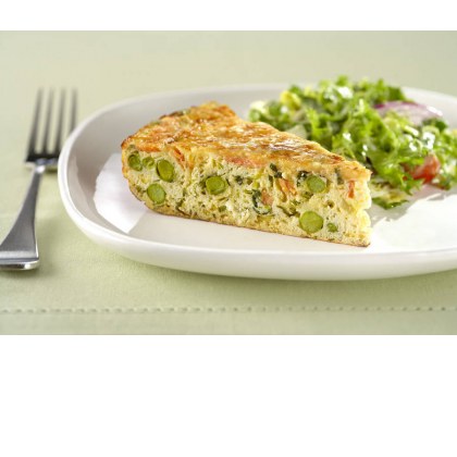 Smoked Salmon and Ricotta Frittata with Shredded Endive Salad