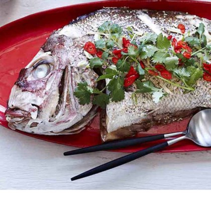 Oven-baked Snapper with Asian Flavours