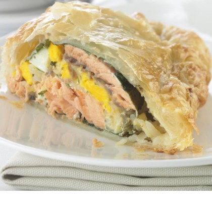Salmon, Egg and Rice Pie