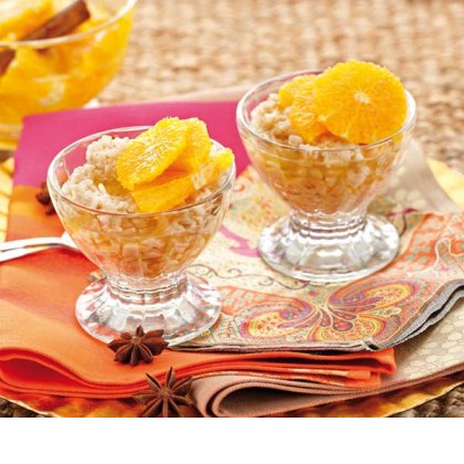 Cinnamon Rice Pudding With Spiced Oranges