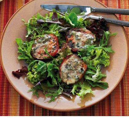 Grilled Tomatoes with Blue Cheese