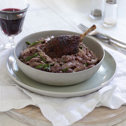 Duck and Red Wine Risotto