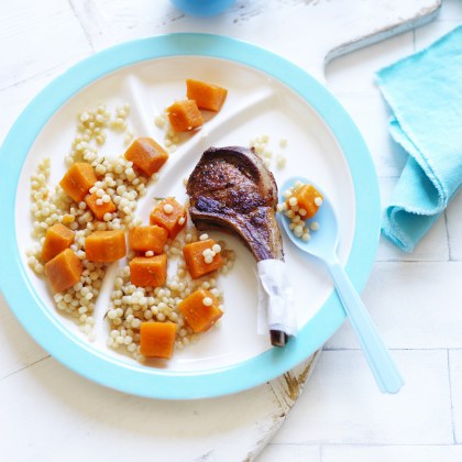 Lamb Cutlets with Sweet Potato and Pearl Couscous