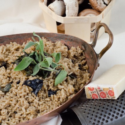 Wild Forest Mushroom Risotto with Sage Burnt Butter