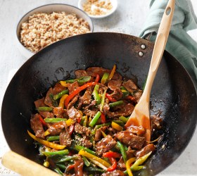 Beef, ginger and bean stir-fry