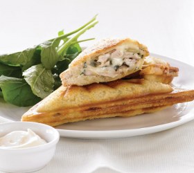 Chicken, Basil and Almond Jaffle