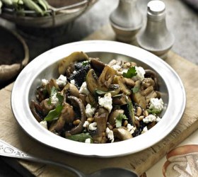 Mushrooms with Sage Balsamic and Feta