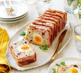 Chicken and pork terrine with egg centre