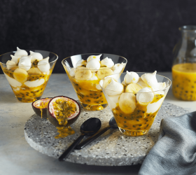 Eton Mess with Tangy Passionfruit Sauce