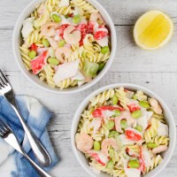 Seafood pasta salad