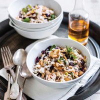 Mushroom, Cranberry & Pine nut rice Salad