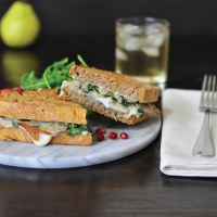 Pear, Goat Cheese and Caramelised Onion Jam Sandwich