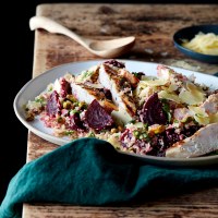 Roast Beetroot, Grilled Chicken and Grain Salad