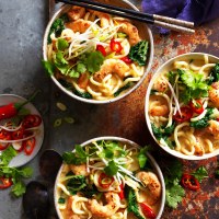 Satay Noodle Prawn Soup