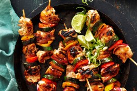 Honey Soy Chicken and Vegetable Skewers - SHORTS