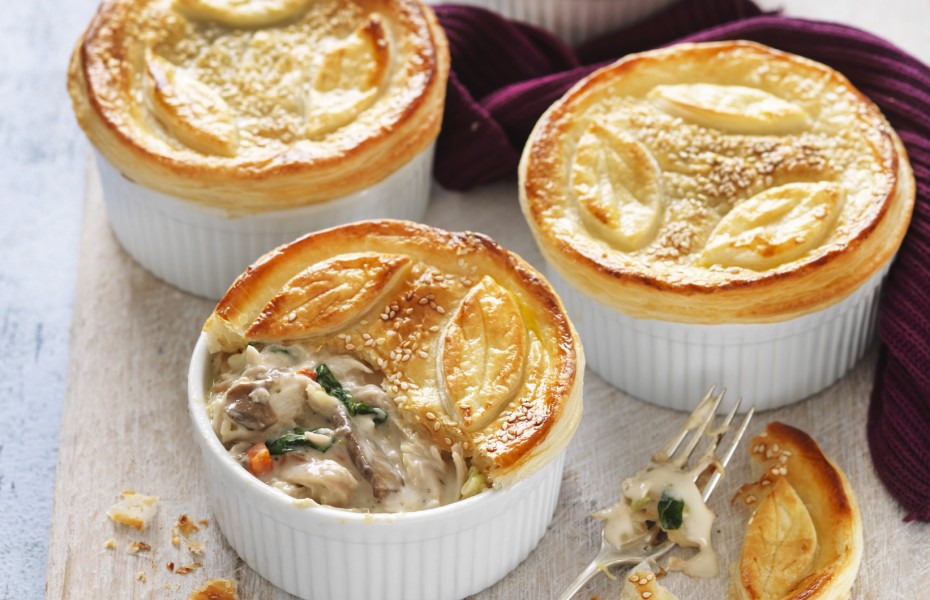 Chicken, Leek and Mushroom Individual Pies