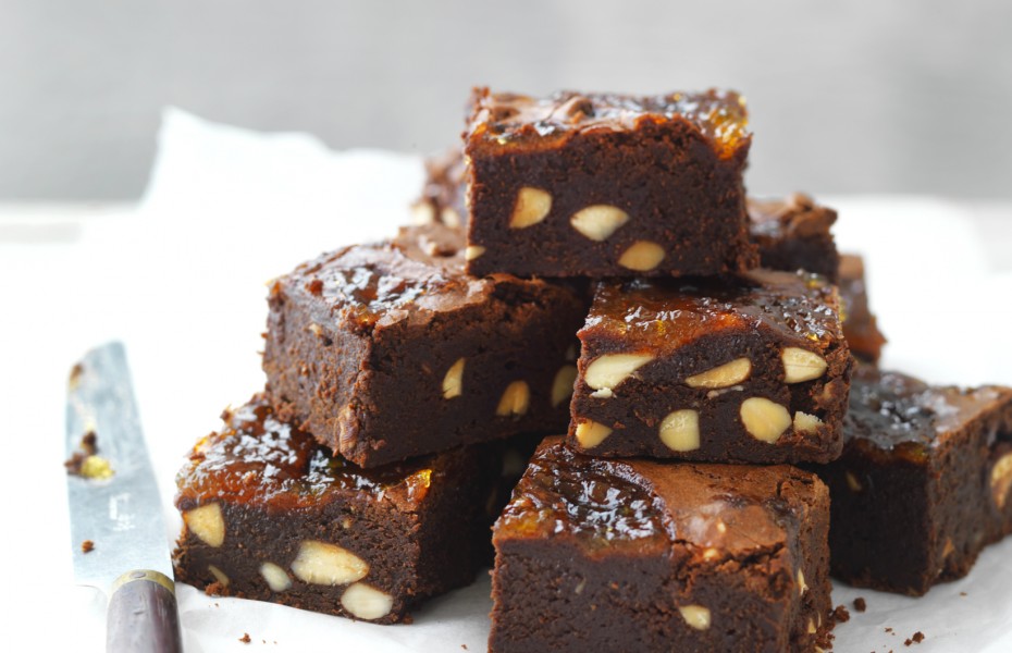 Almond and Marmalade Brownies