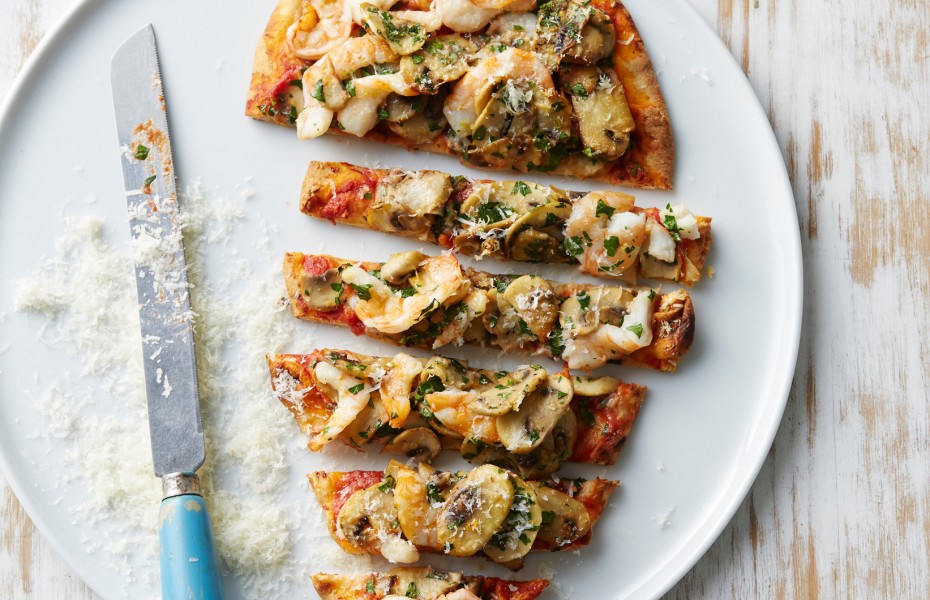 Prawn and Mushroom Pizza Bread Fingers