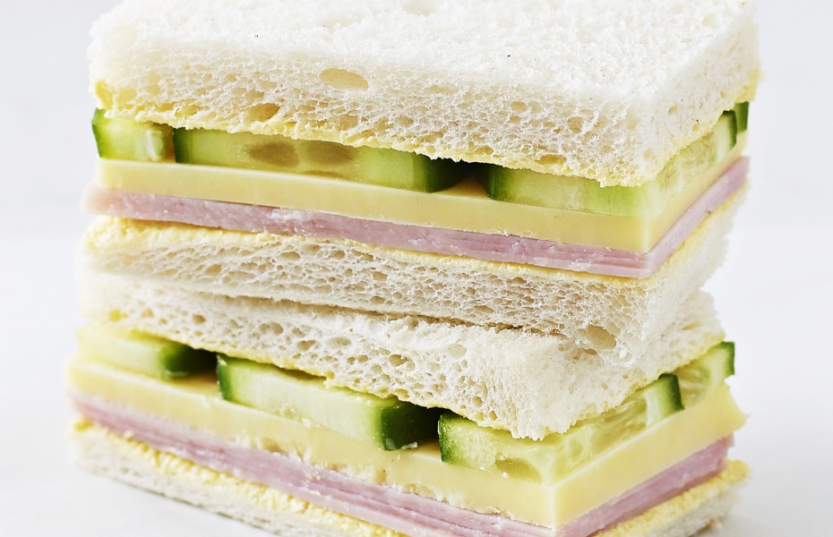 Ham, Cheese and Cucumber Sandwich