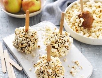 Salted Caramel Popcorn Apples