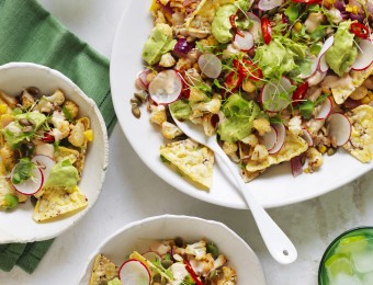 Chilli and Lime Roasted Cauliflower Nachos