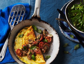 Mushroom and Tomato Omelette