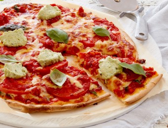 Margherita Pizza with Pesto Ricotta