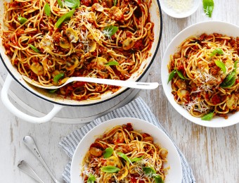 Spaghetti Bolognese Recipe using mushrooms