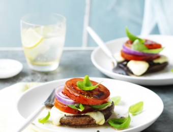 BBQ Mushroom Caprese Salad