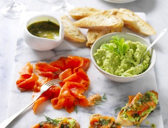 Smoked Salmon on Avocado With Special Dressing Smoked Salmon on Avocado With Special Dressing