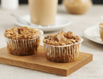 Ginger, banana and date vegan muffins