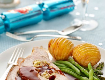 Turkey Breast with Cranberry and Leek Stuffing Christmas recipe