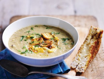 Roasted Mushroom & Cauliflower Soup