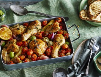 Spanish Paprika Chicken with Truss Tomatoes, Red Onions and Olives