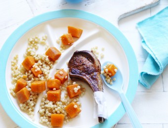 Lamb Cutlets with Sweet Potato and Pearl Couscous
