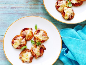 Sweet Potato, Cheese and Bacon Pizzas