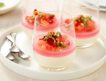Milk Pudding and fruit dessert recipe
