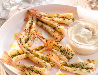 Grilled Lime and Chilli Prawns with Garlic Aioli Grilled Lime and Chilli Prawns with Garlic Aioli