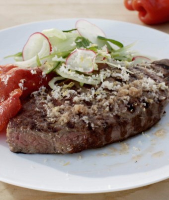 BBQ Beef with Horseradish and A FODMAP Salad