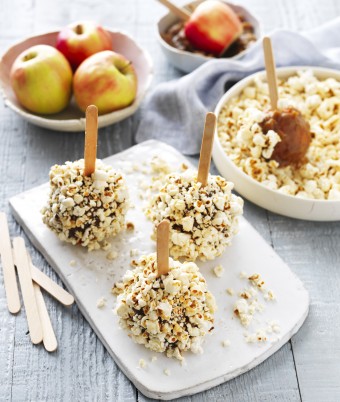 Salted Caramel Popcorn Apples