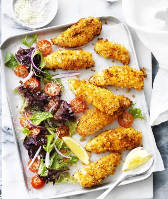 Crunchy Baked Chicken Tender Salad