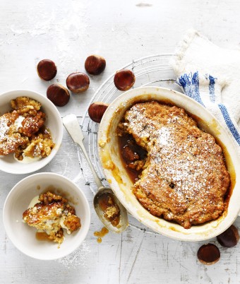 Chestnut and Golden Syrup Pudding