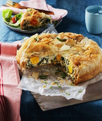 Egg Pie with Silver Beet and Ricotta
