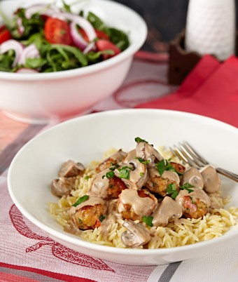 Meatballs with Creamy Mushroom Sauce